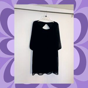 BCX Macy's Little Black Open Back Dress, EXTRA LARGE